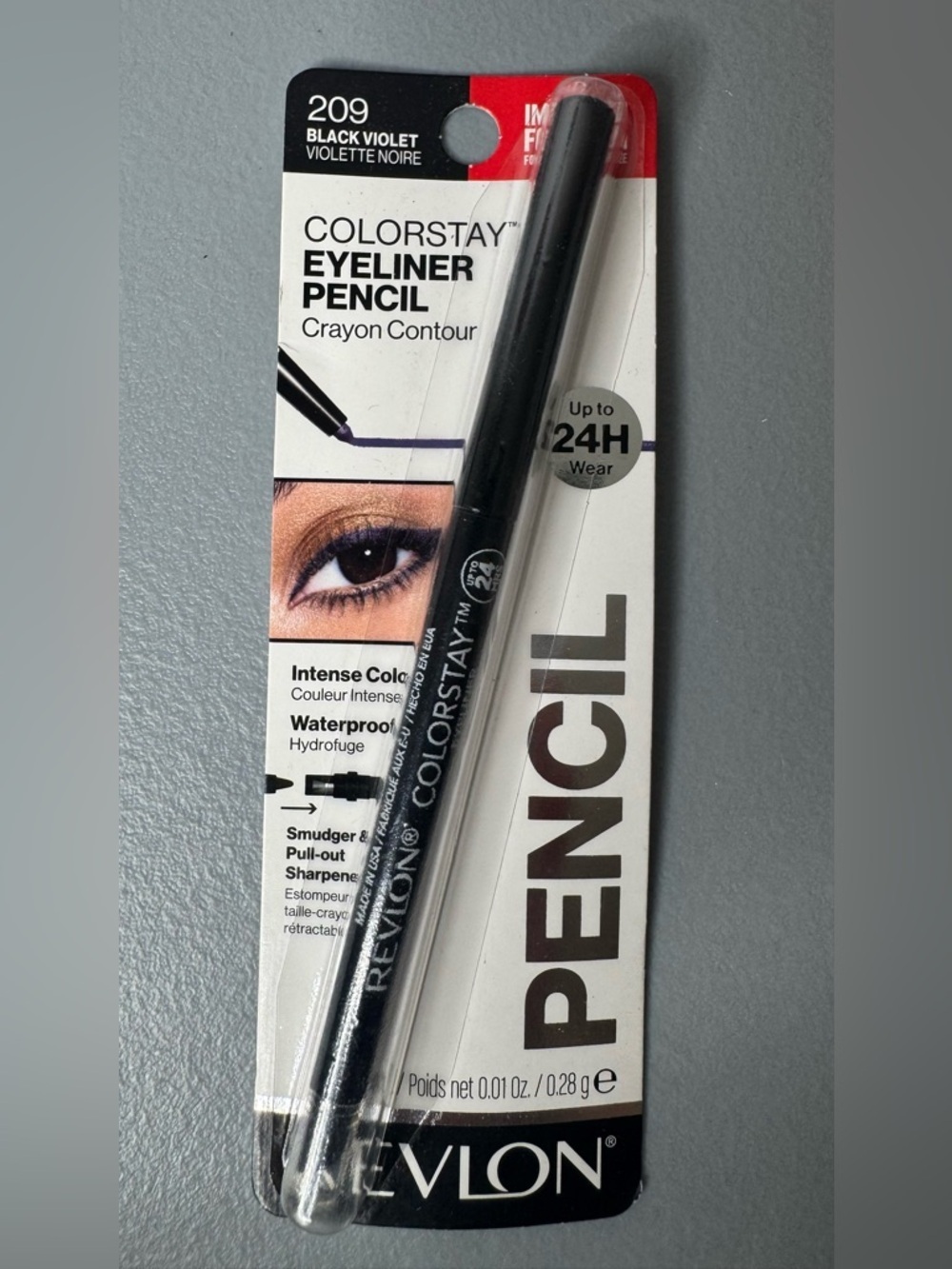 Revlon ColorStay Eyeliner Pencil 209 Black Violet intense color waterproof smudg